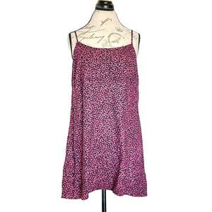 Wild Fable Womens Dress Sz Large Purple Floral Sleeveless Mini Bohowestern Rodeo